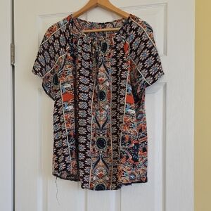 SHEIN Multicolor Floral Paisley Blouse